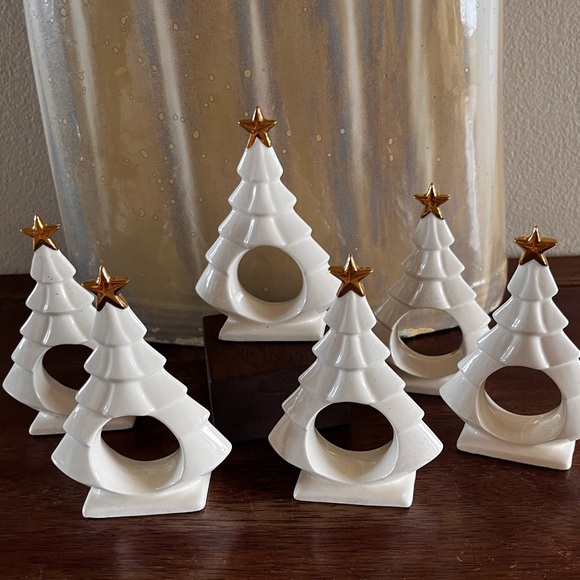 Other - Christmas trees ceramic six napkin holders